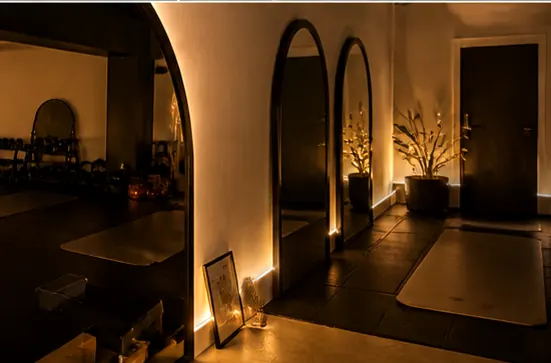 Life Changer Studio arched mirrors and ambient interior Penarth